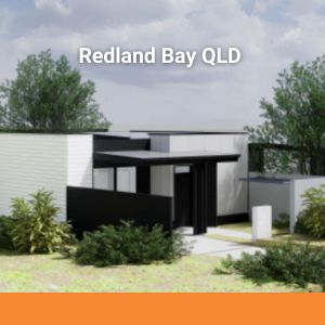 Modern home in Redland Bay Queensland landscape