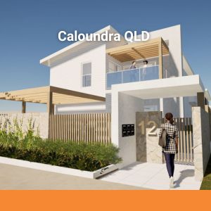 Modern house exterior in Caloundra Queensland sunlight